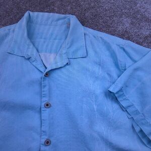 Light Blue Short Sleeve Button-Up Shirt